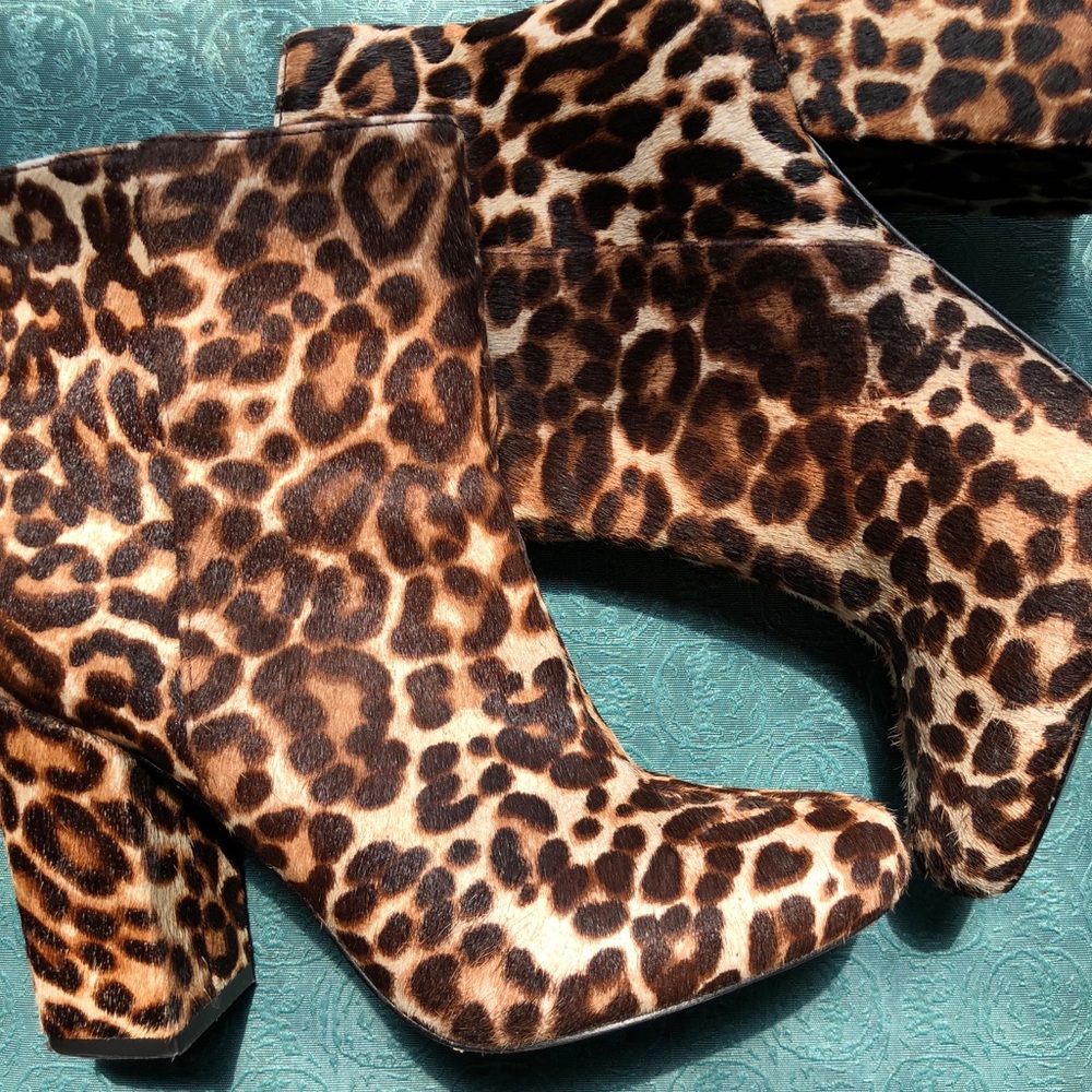 Leopard Print Charles David Booties.